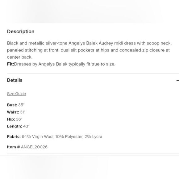 NWT Angelys Balek Dress - Picture 5 of 5